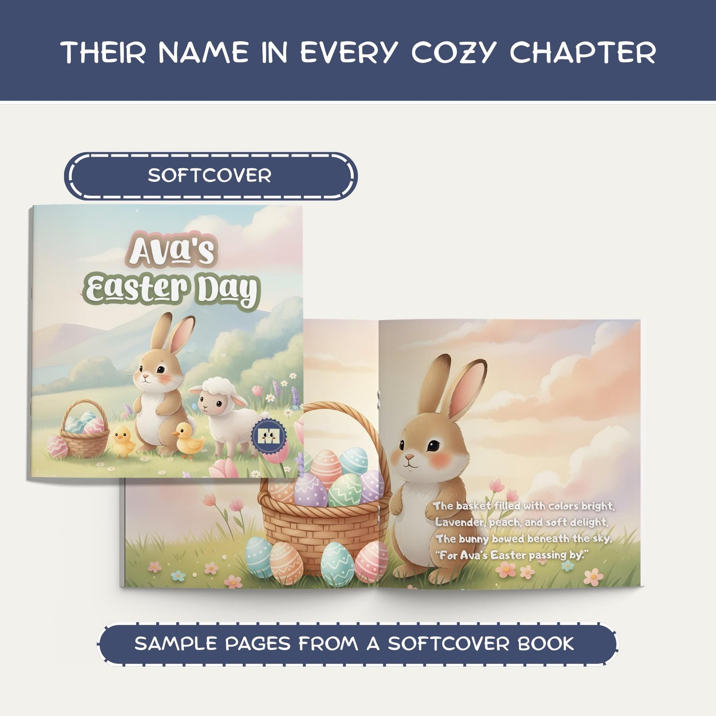 Personalized Easter Story Book for Kids, Baby's 1st Easter Gift, Custom First Easter Keepsake for Boys & Girls, Toddler Memory Book