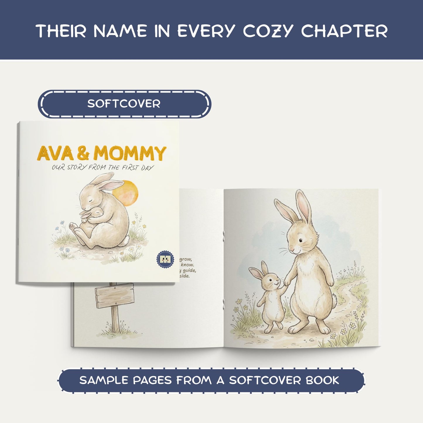 Personalised First Mother’s Day Book for Mummy, Mother’s Day Gif, New Mum Keepsake Gift, First Time Mum Gift from Baby Girl & Boy