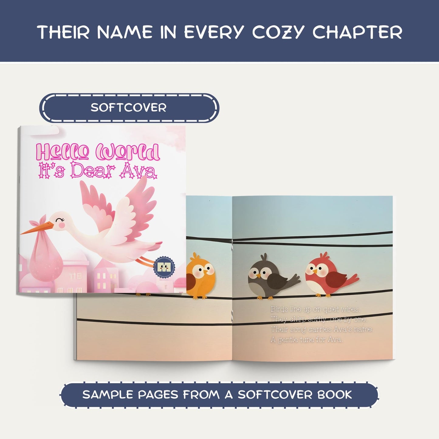 Personalized Baby Book, Newborn Gift, Custom Story Book