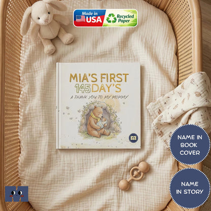 Personalised First Mother’s Day Book for Mummy, Mother’s Day Gif,  New Mum Keepsake Gift, First Time Mum Gift from Baby Girl & Boy