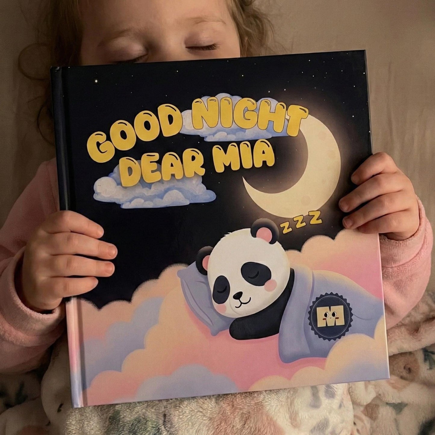 Personalized Panda Baby Book, Goodnight Bedtime Story, Nursery Keepsake