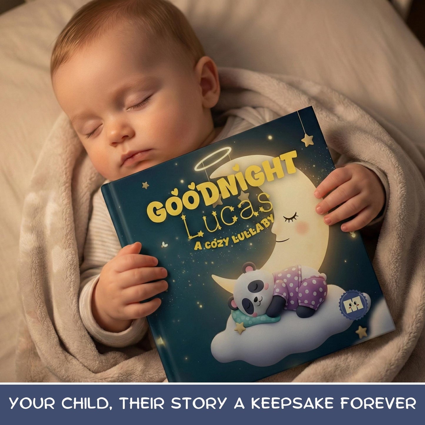 Personalized Bedtime Baby Book, Custom Name Lullaby Story, 1st Birthday and Baby Shower Gift For Boy & Girl