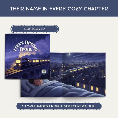 Personalized Baby Book with Name, Newborn Gift, Custom Bedtime Story, Baby Shower Gift, Alex’s Dream Train Storybook