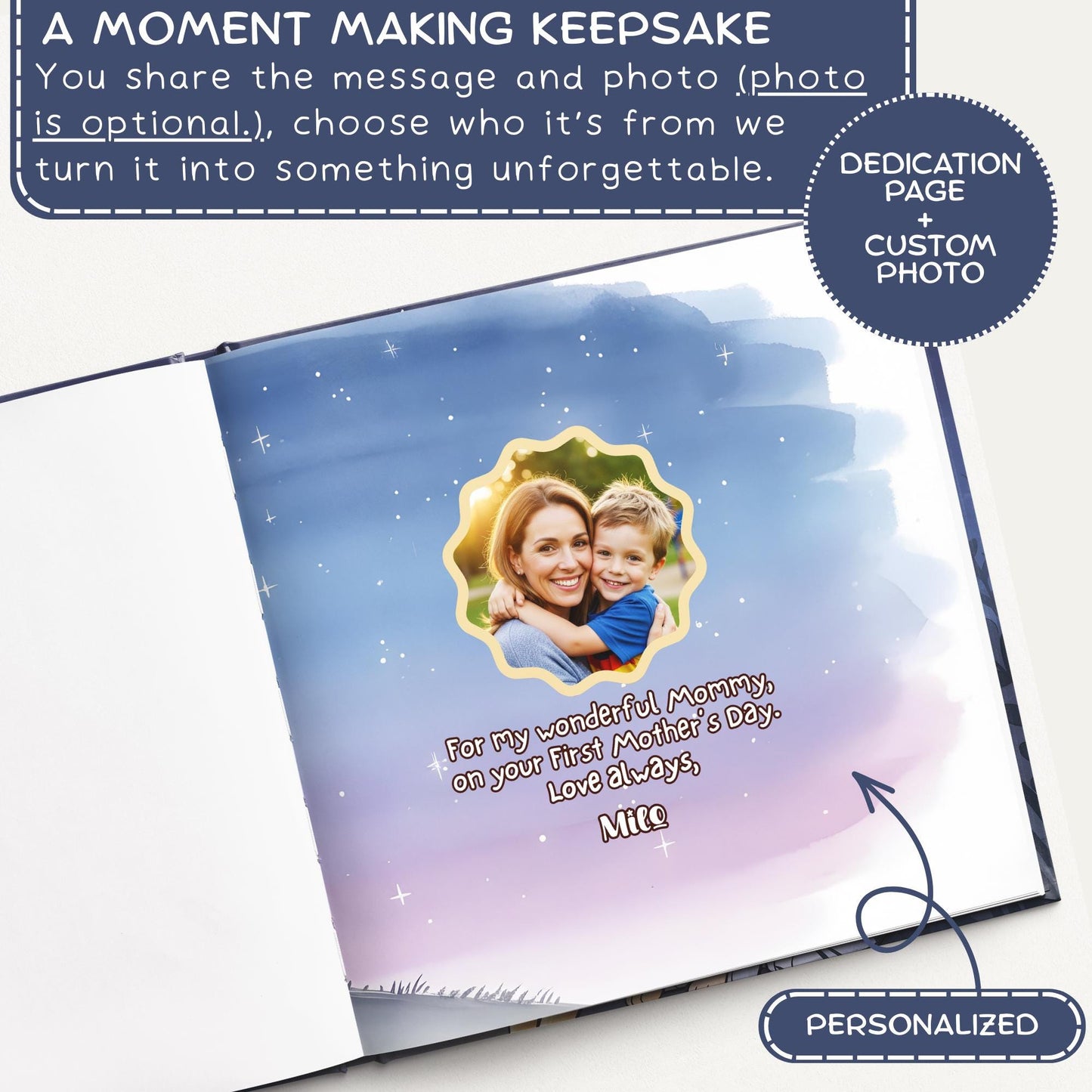 Personalized Mother's Day Book, Dear Mommy from Custom Child, New Mom Story Book, First Time Mom Gift To Mom, Gift For Mom & Child