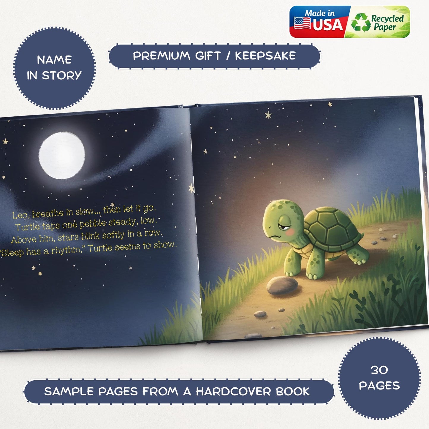 Personalized Baby Bedtime Story Book, Custom Name Keepsake, Nighttime Gift For Newborns Toddlers
