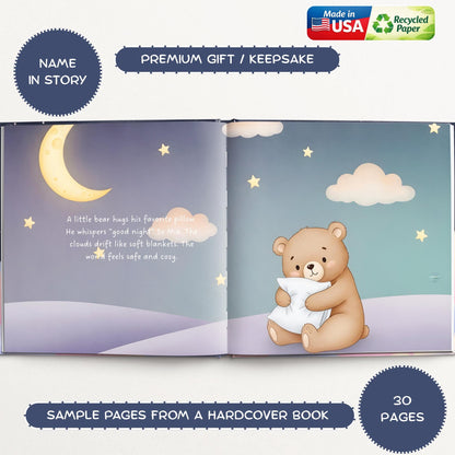 Personalized Panda Baby Book, Goodnight Bedtime Story, Nursery Keepsake
