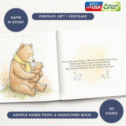 Personalised First Mother’s Day Book for Mummy, Mother’s Day Gif,  New Mum Keepsake Gift, First Time Mum Gift from Baby Girl & Boy