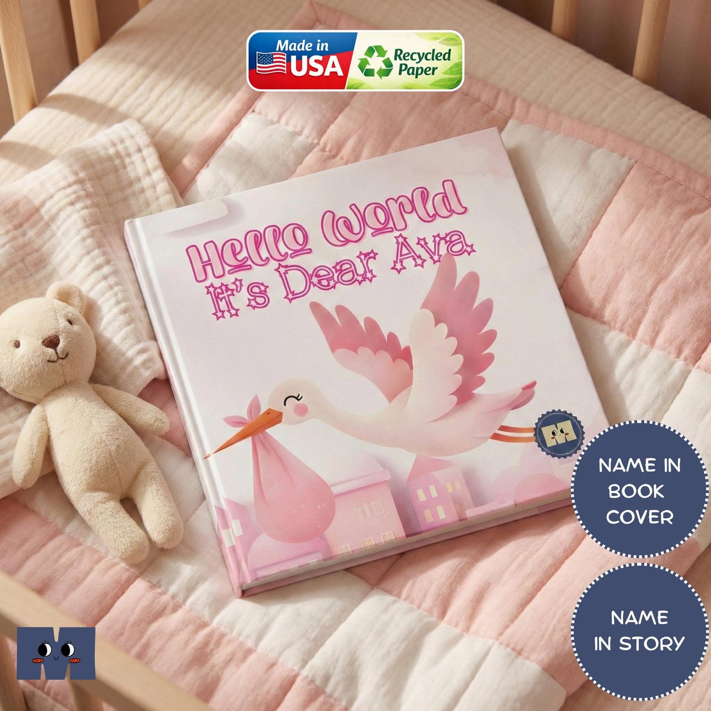 Personalized Baby Book, Newborn Gift, Custom Story Book