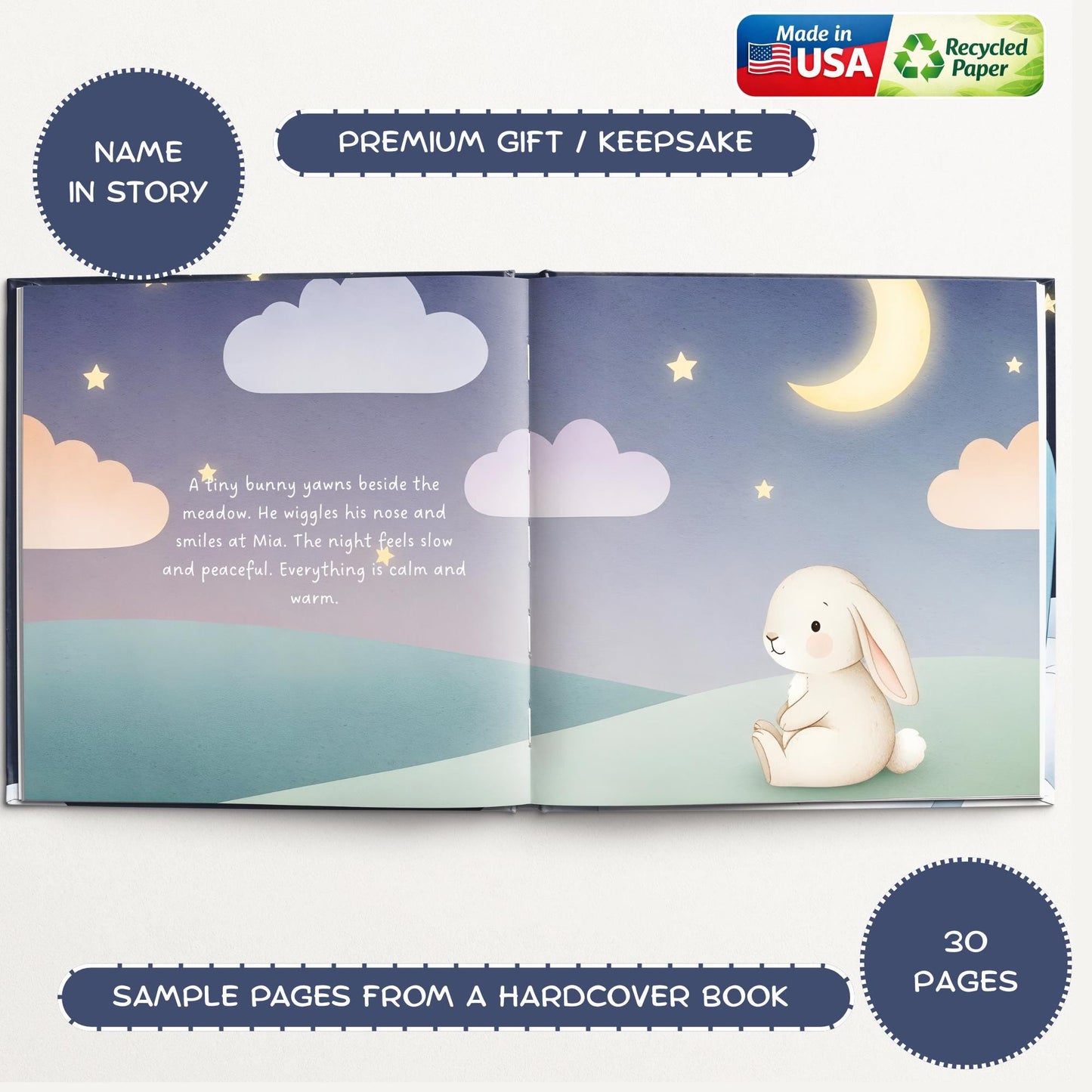 Personalized Baby Book with Name 1st First Birthday Gift Kids For Boy Girl Grandchild Baby Shower Bedtime Children's Storybook Newborn