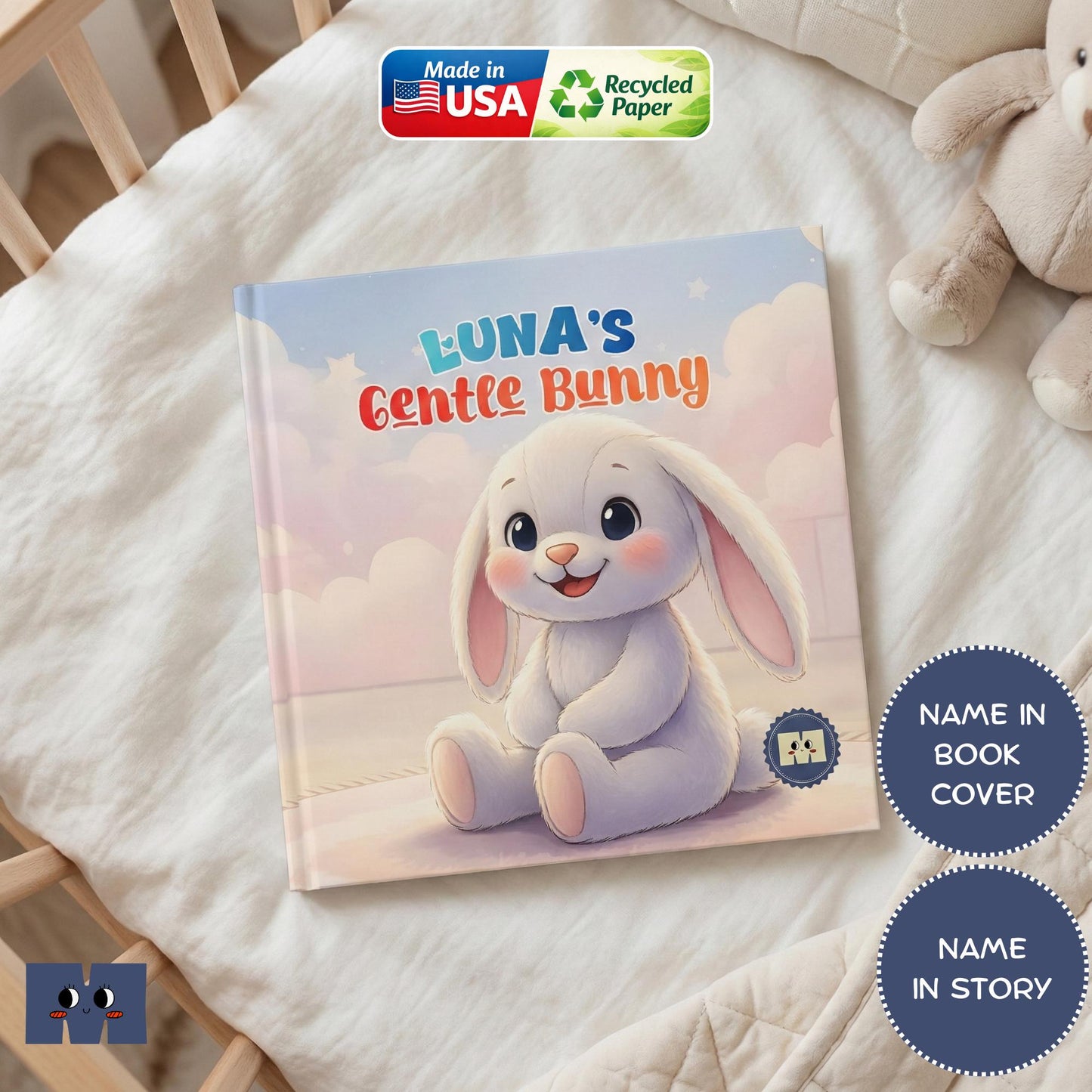 Baby Gift, First Birthday Gift, 1st Birthday Gift, Baby's 1st Easter, Bedtime Story, Easter Personalized Children's Book For Boy And Girl's