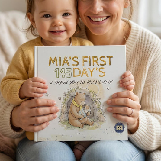 Personalised First Mother’s Day Book for Mummy, Mother’s Day Gif,  New Mum Keepsake Gift, First Time Mum Gift from Baby Girl & Boy