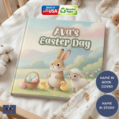 Personalized Easter Story Book for Kids, Baby's 1st Easter Gift, Custom First Easter Keepsake for Boys & Girls, Toddler Memory Book