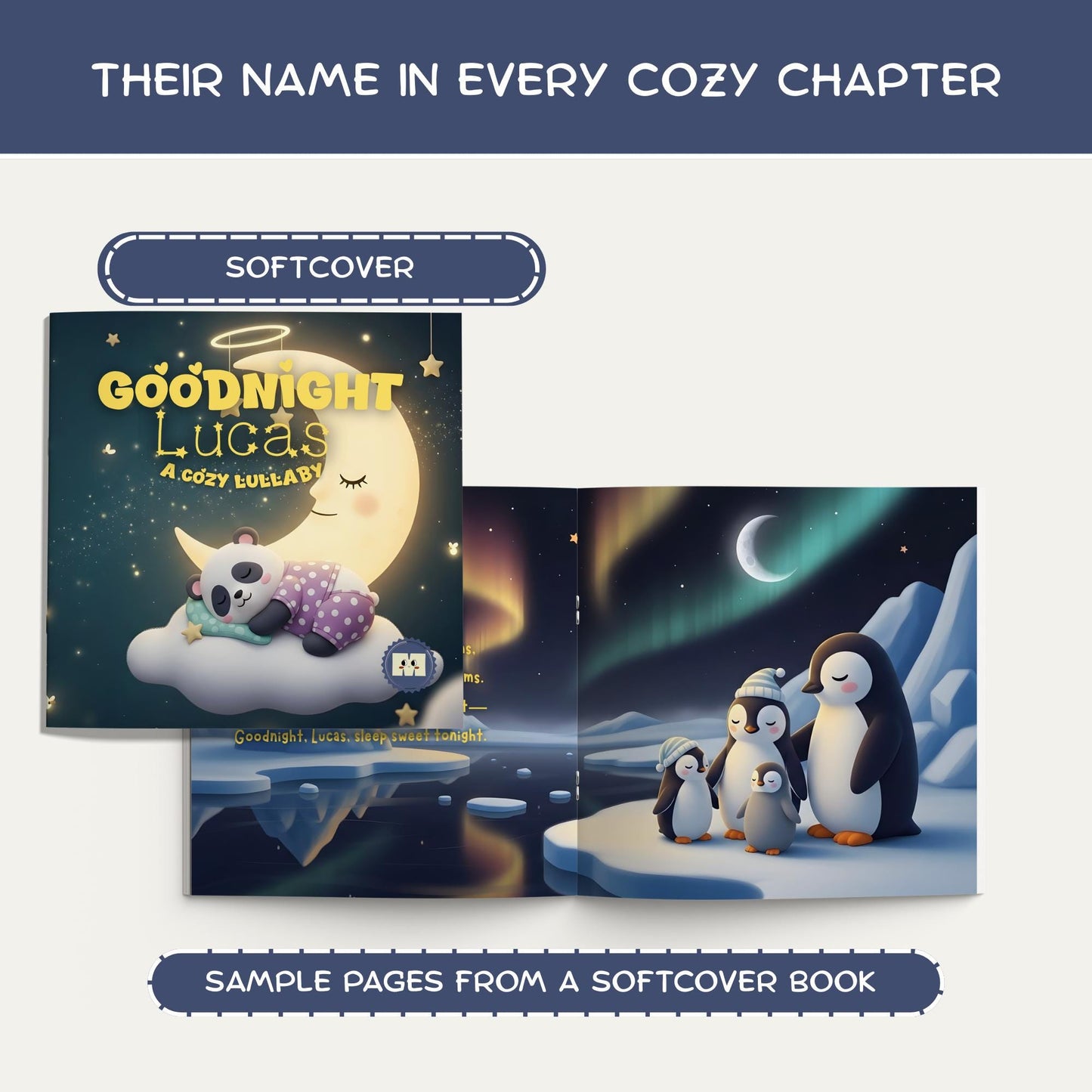 Personalized Bedtime Baby Book, Custom Name Lullaby Story, 1st Birthday and Baby Shower Gift For Boy & Girl