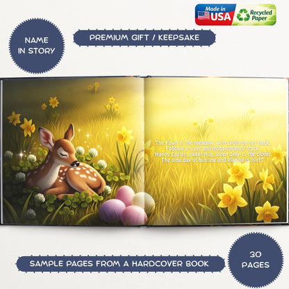 Personalized Easter Storybook, Easter Gift for Kids & Baby Toddler, Easter Basket Book, Baby First Easter Gift Keepsake