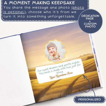 Personalized Baby Book With Name for 1st Birthday Gift Keepsake Bedtime Children's Storybook for Boys Girls Newborns and Grandchildren