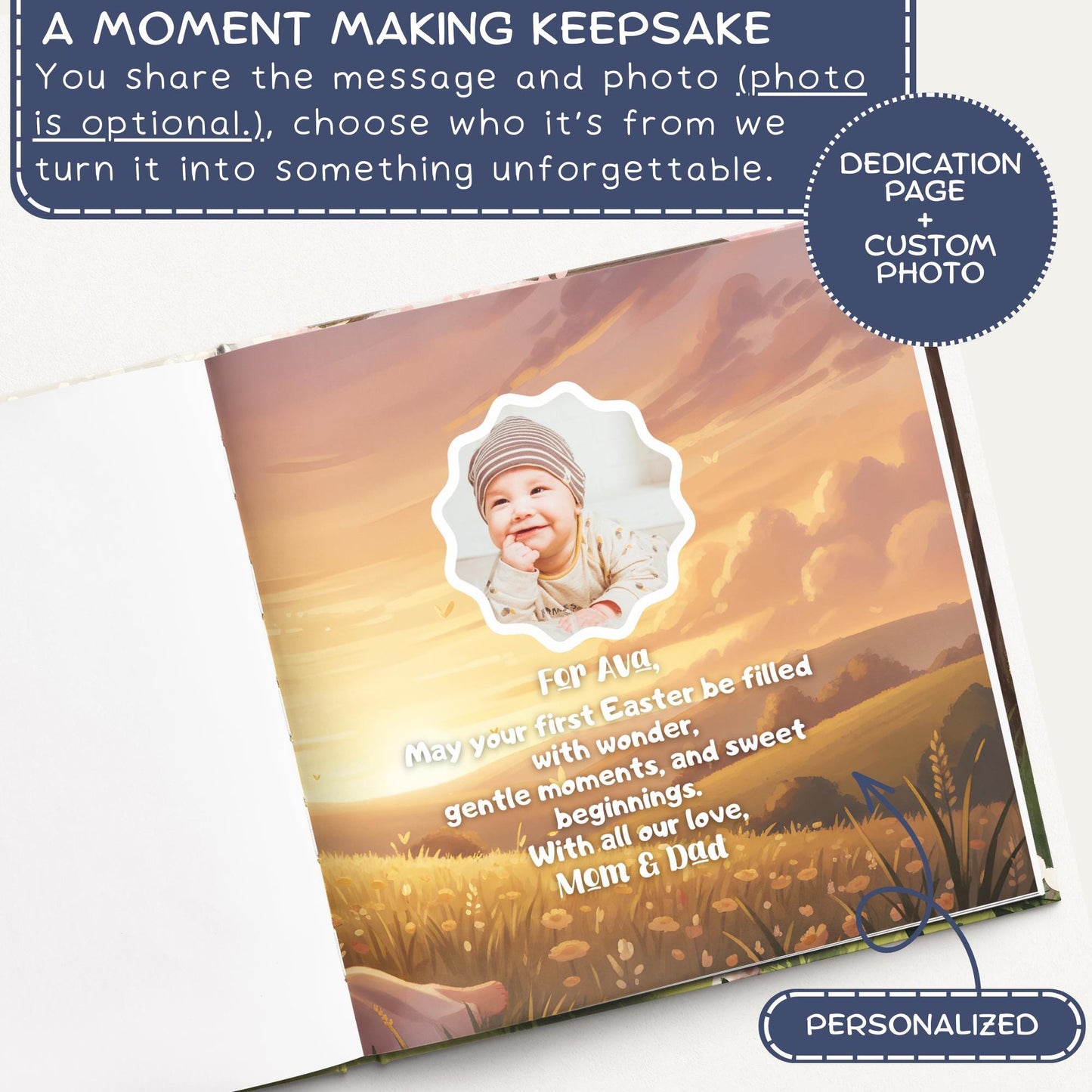 Personalized Baby's First Easter Book, Keepsake Gift