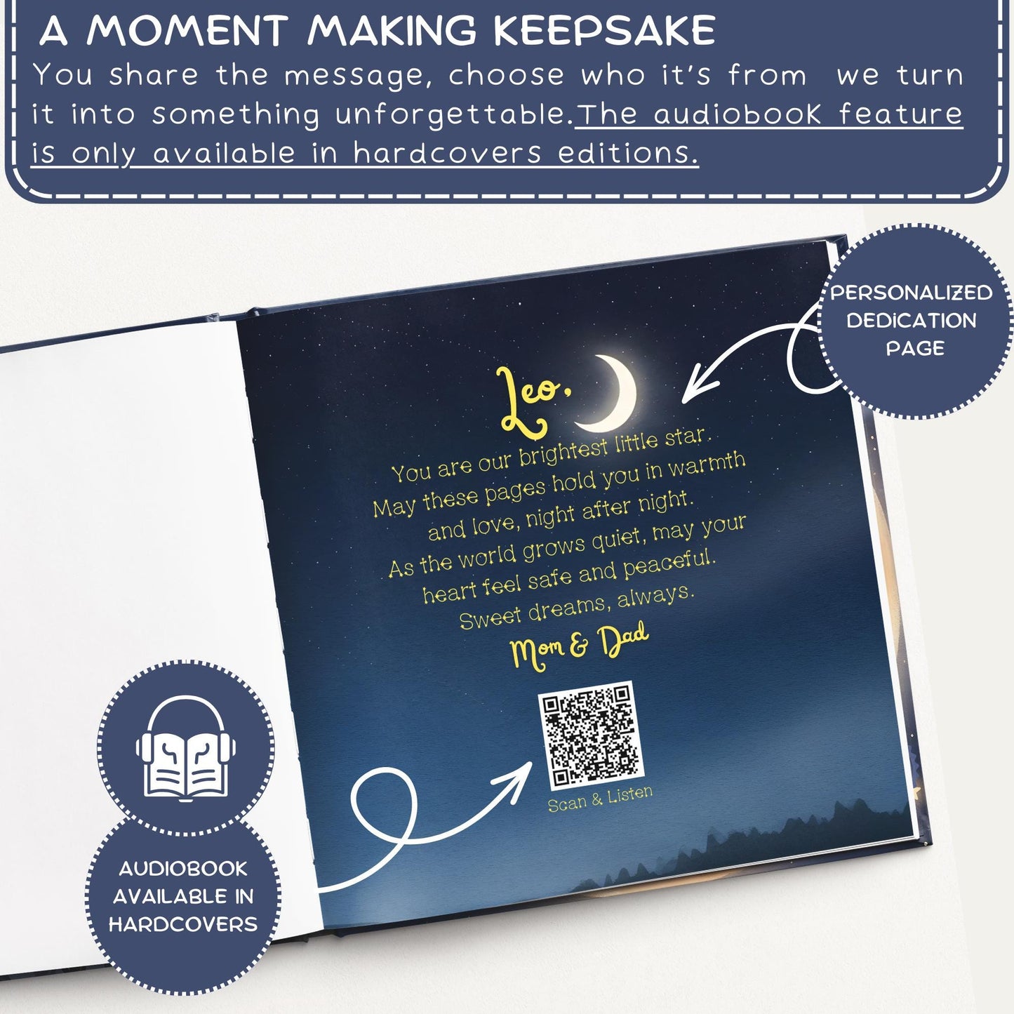 Personalized Baby Bedtime Story Book, Custom Name Keepsake, Nighttime Gift For Newborns Toddlers