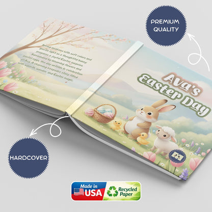 Personalized Easter Story Book for Kids, Baby's 1st Easter Gift, Custom First Easter Keepsake for Boys & Girls, Toddler Memory Book