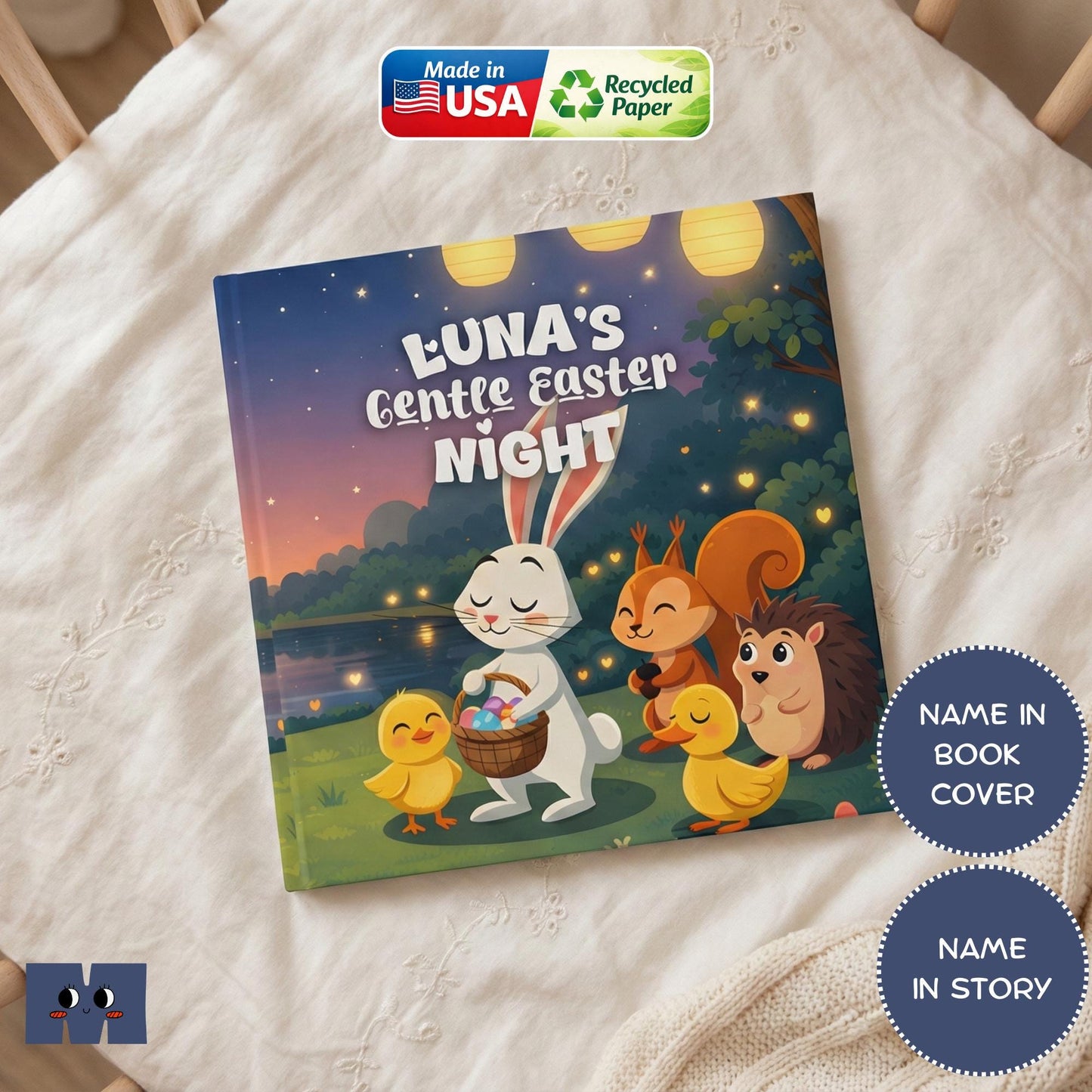 Baby's 1st Easter, First Easter Gift, Baby Gift for Easter, Easter Personalized Children's Book For Boy & Girls