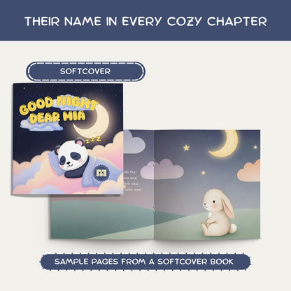Personalized Panda Baby Book, Goodnight Bedtime Story, Nursery Keepsake