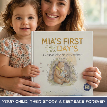 Personalised First Mother’s Day Book for Mummy, Mother’s Day Gif,  New Mum Keepsake Gift, First Time Mum Gift from Baby Girl & Boy