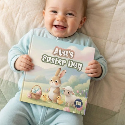 Personalized Easter Story Book for Kids, Baby's 1st Easter Gift, Custom First Easter Keepsake for Boys & Girls, Toddler Memory Book