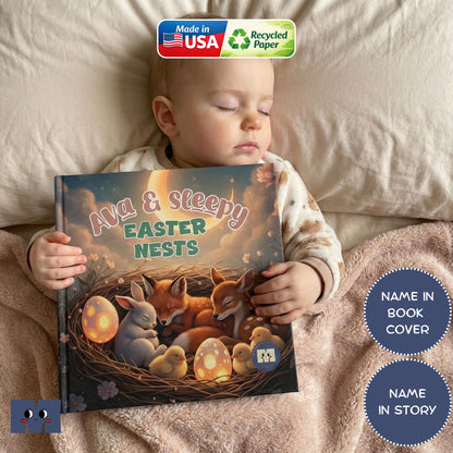Personalized Easter Storybook, Easter Gift for Kids & Baby Toddler, Easter Basket Book, Baby First Easter Gift Keepsake